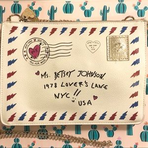 Betsey Johnson Letter Purse with Gold Chain Strap